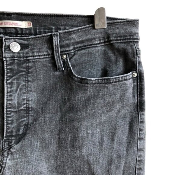Levi’s 311 Shaping Skinny Jeans Soft Black Wash Size 33 - Picture 6 of 15